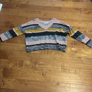 Material Girl Pink and Gray Knit Sweater